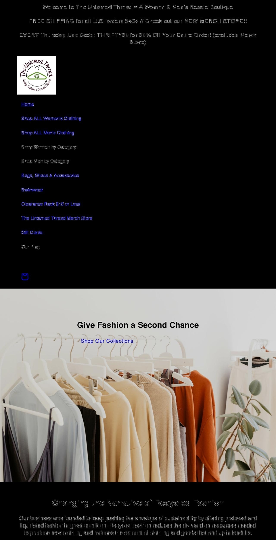 theuntamedthread.com shopify website screenshot