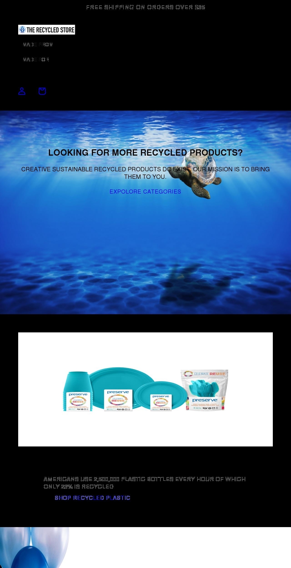 theupcycledstore.com — Shopify storefront screenshot