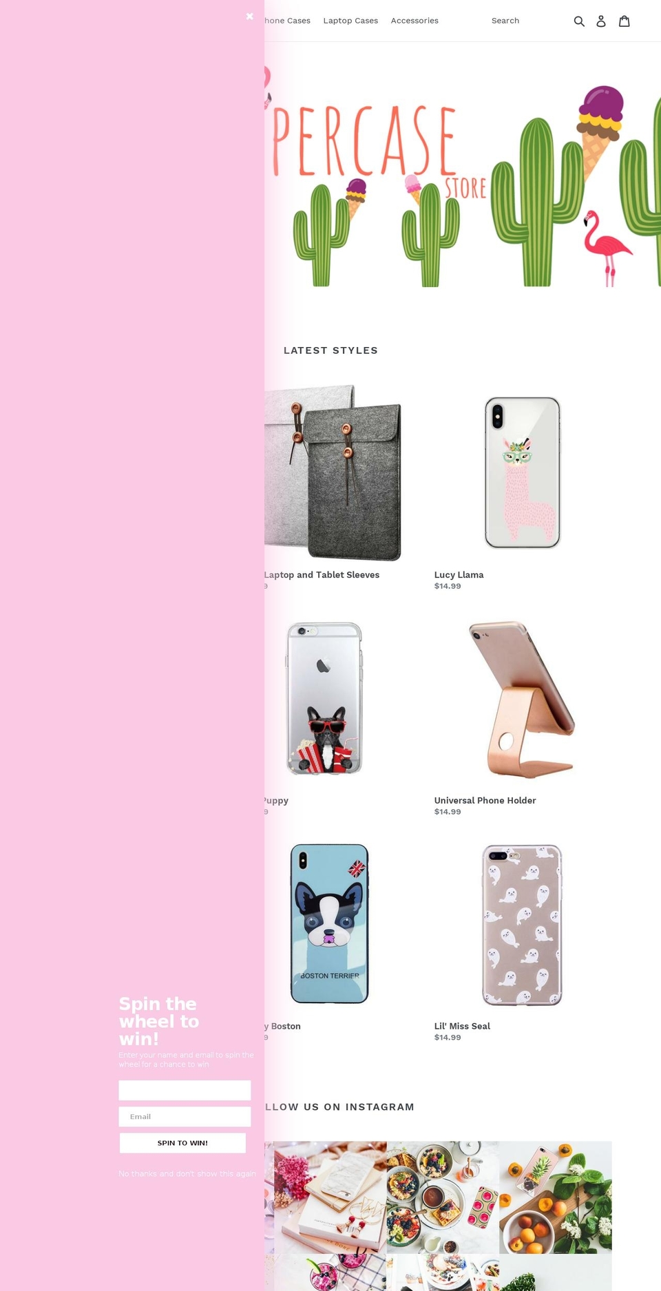 theuppercasestore.com — Shopify storefront screenshot