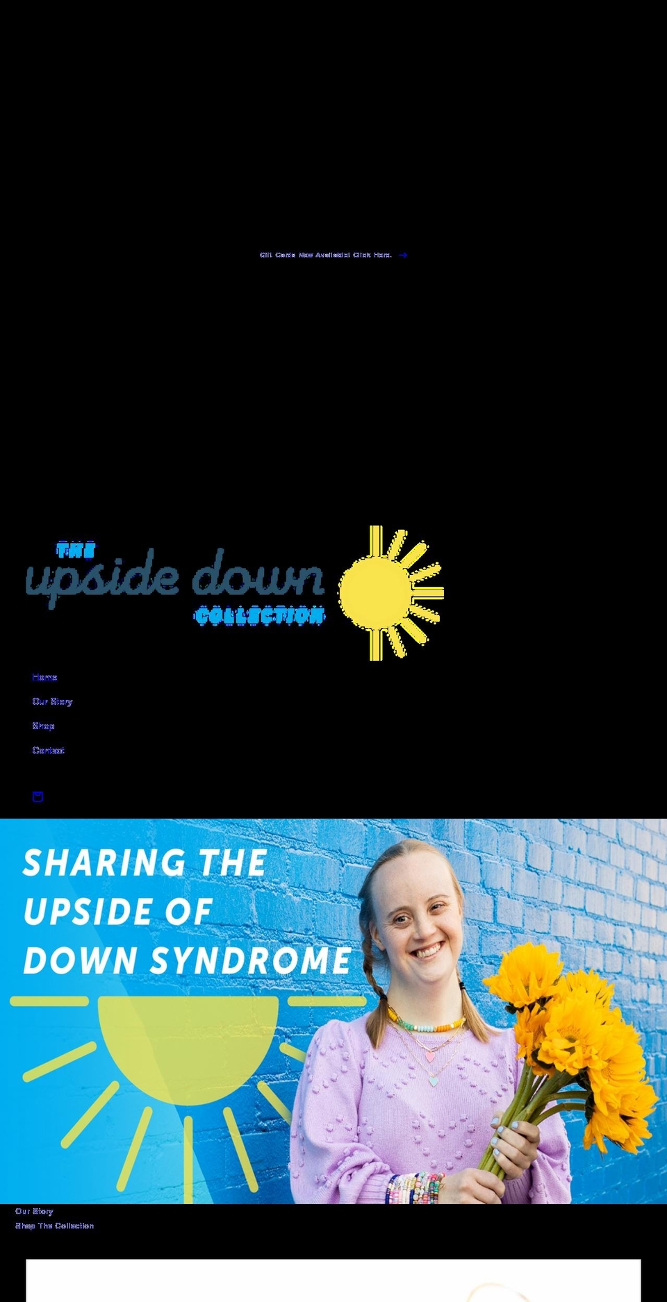 theupsidedowncollection.com shopify website screenshot