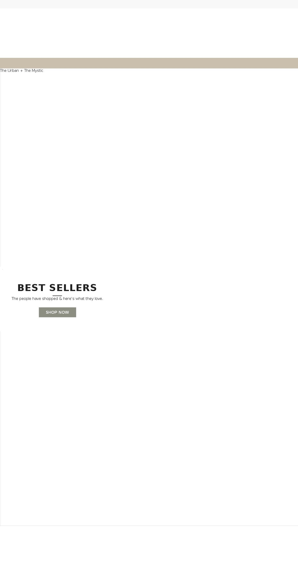 theurbanandthemystic.com — Shopify storefront screenshot