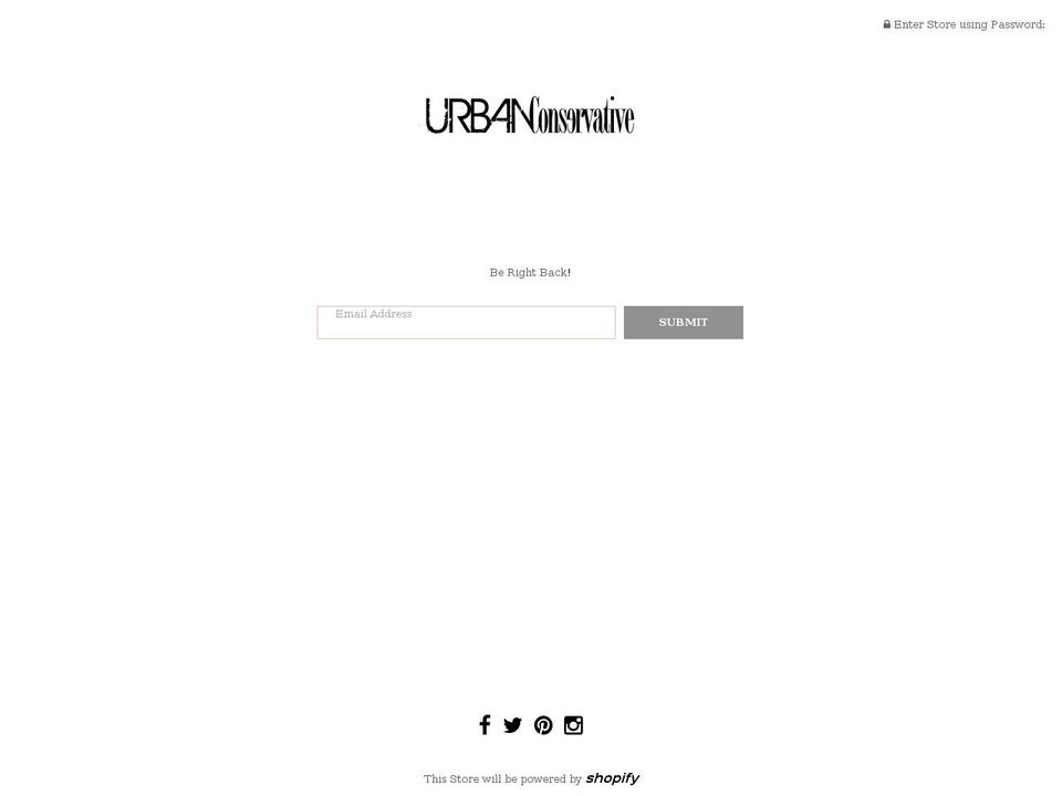theurbanconservative.com shopify website screenshot
