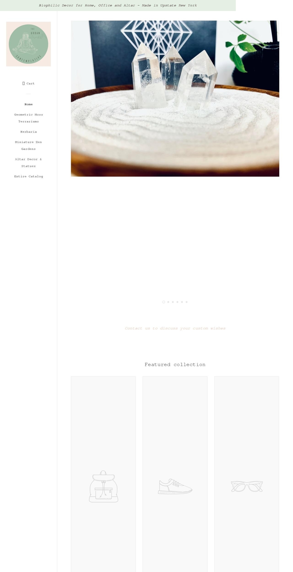 theurbancontemplative.com shopify website screenshot