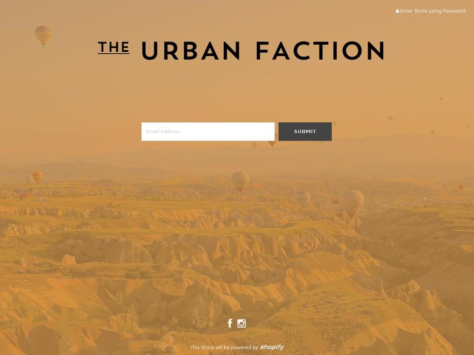 theurbanfaction.com shopify website screenshot