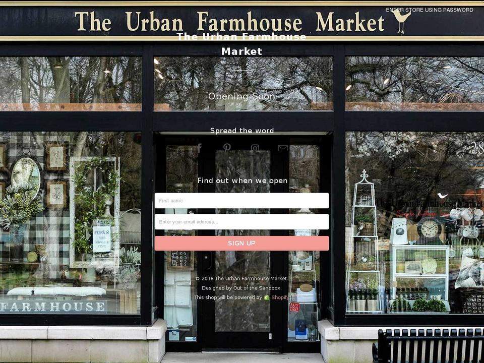 theurbanfarmhousemarket.com — Shopify storefront screenshot