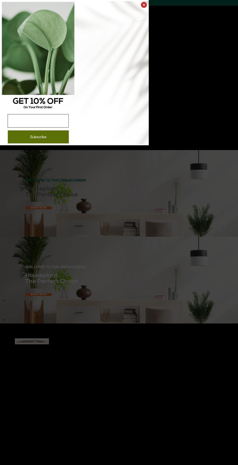 theurbangreens.com shopify website screenshot