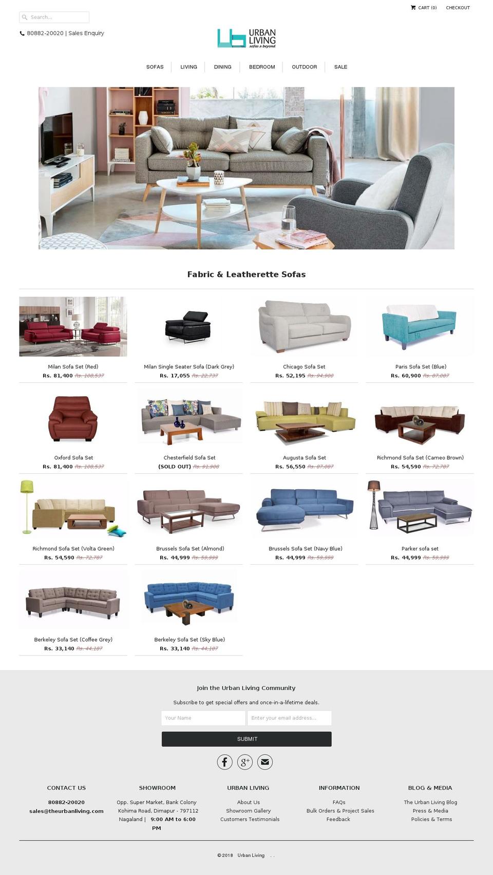 theurbanliving.com shopify website screenshot