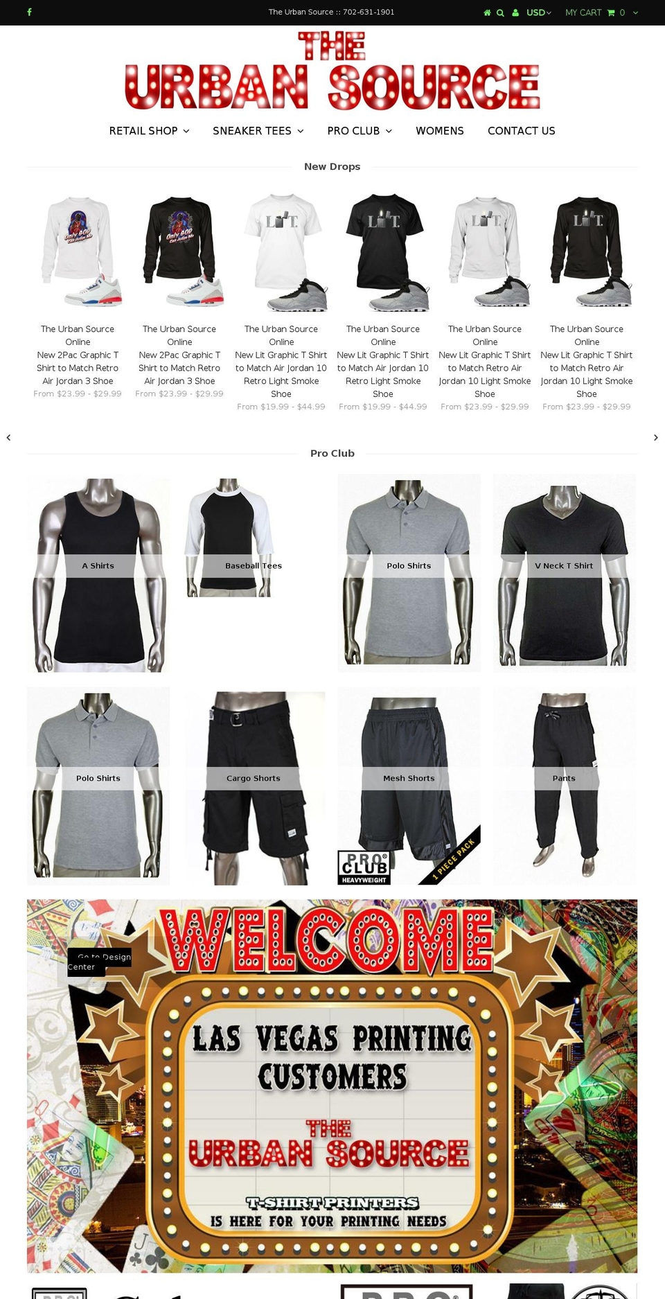 theurbansource.com — Shopify storefront screenshot