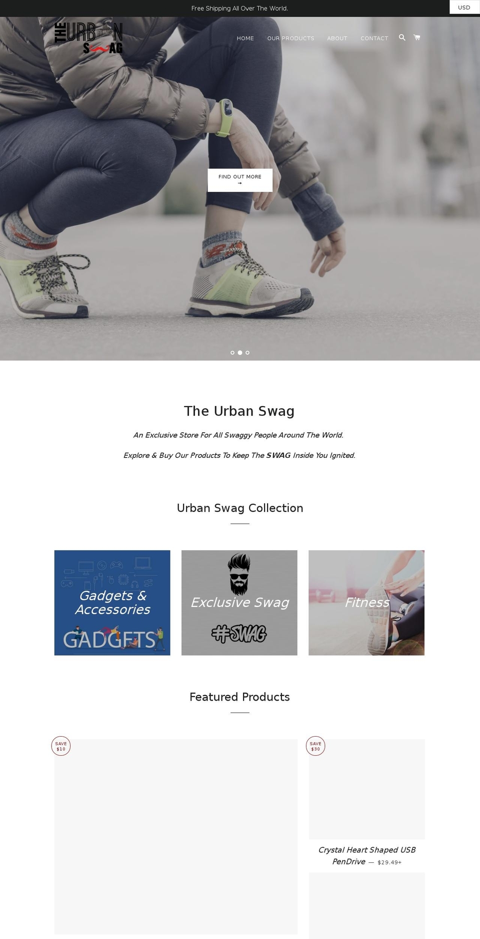 theurbanswag.com shopify website screenshot