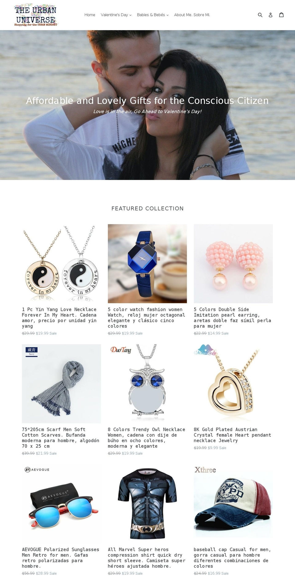 theurbanuniverse.com shopify website screenshot