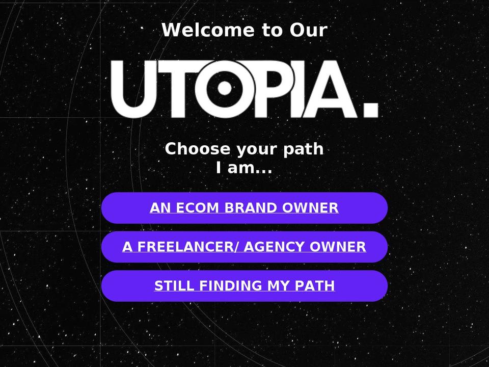 theutopia.io shopify website screenshot