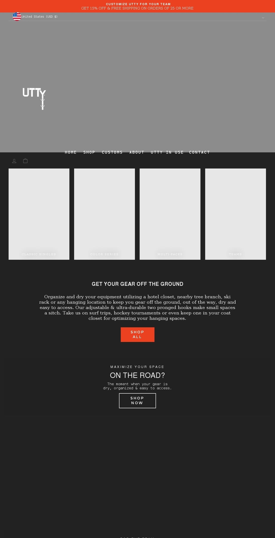 theutty.com shopify website screenshot