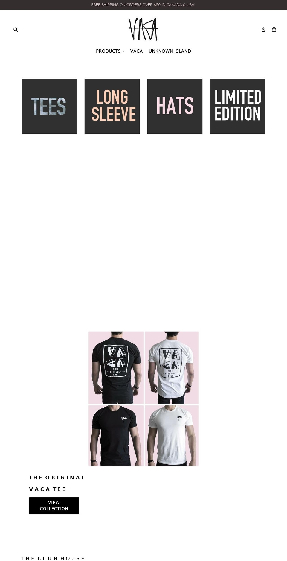 thevacamovement.com — Shopify storefront screenshot