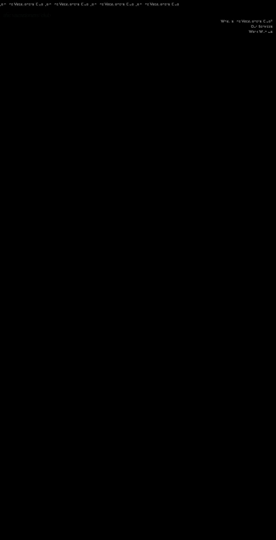 thevacationersclub.com shopify website screenshot