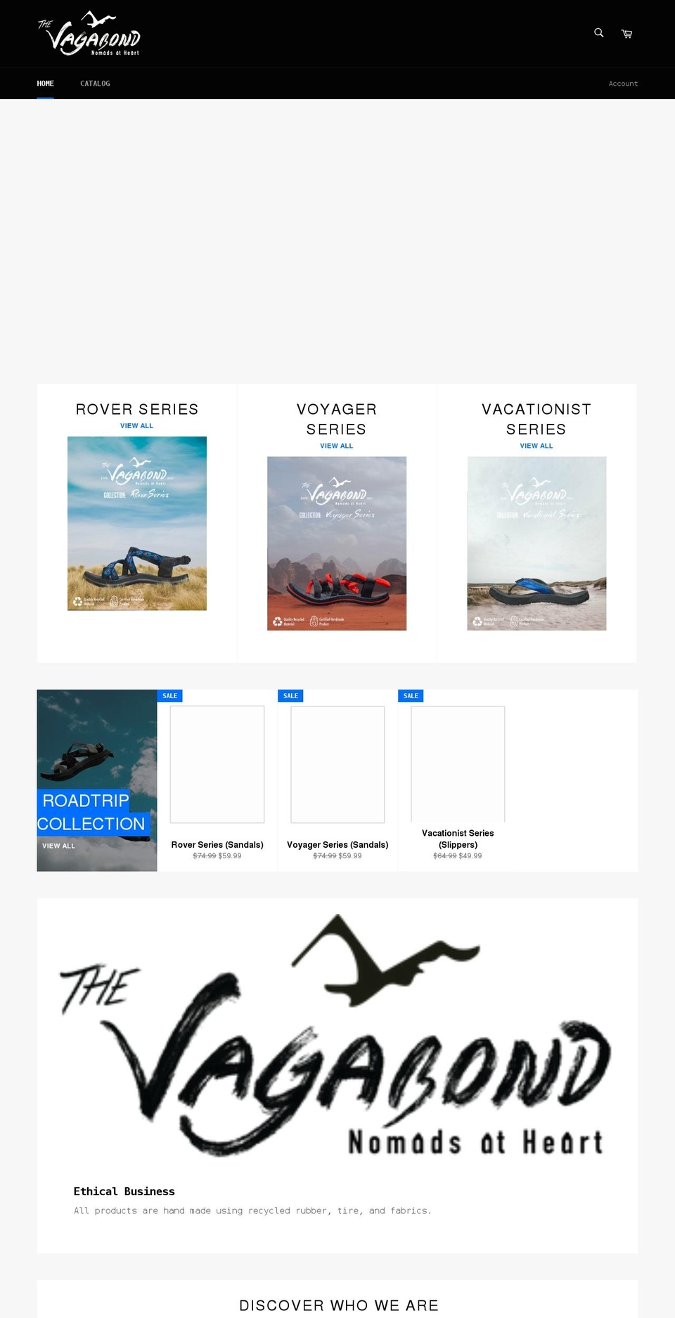 thevagabondshop.com shopify website screenshot