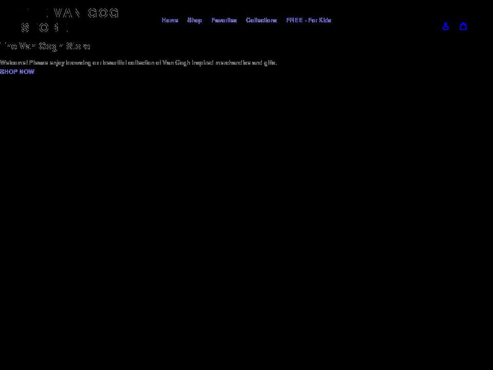 thevangoghstore.com shopify website screenshot