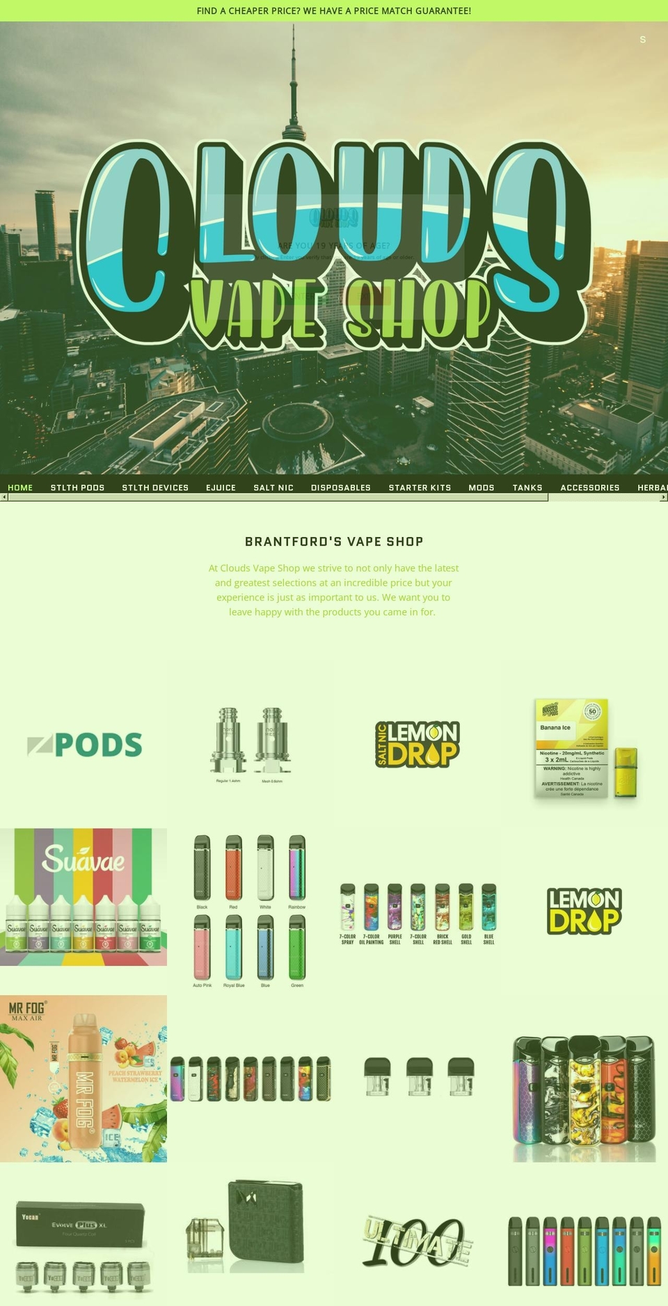 thevaperlink.com — Shopify storefront screenshot