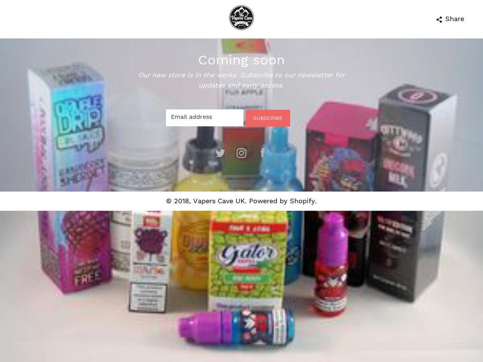 thevaperscave.com — Shopify storefront screenshot
