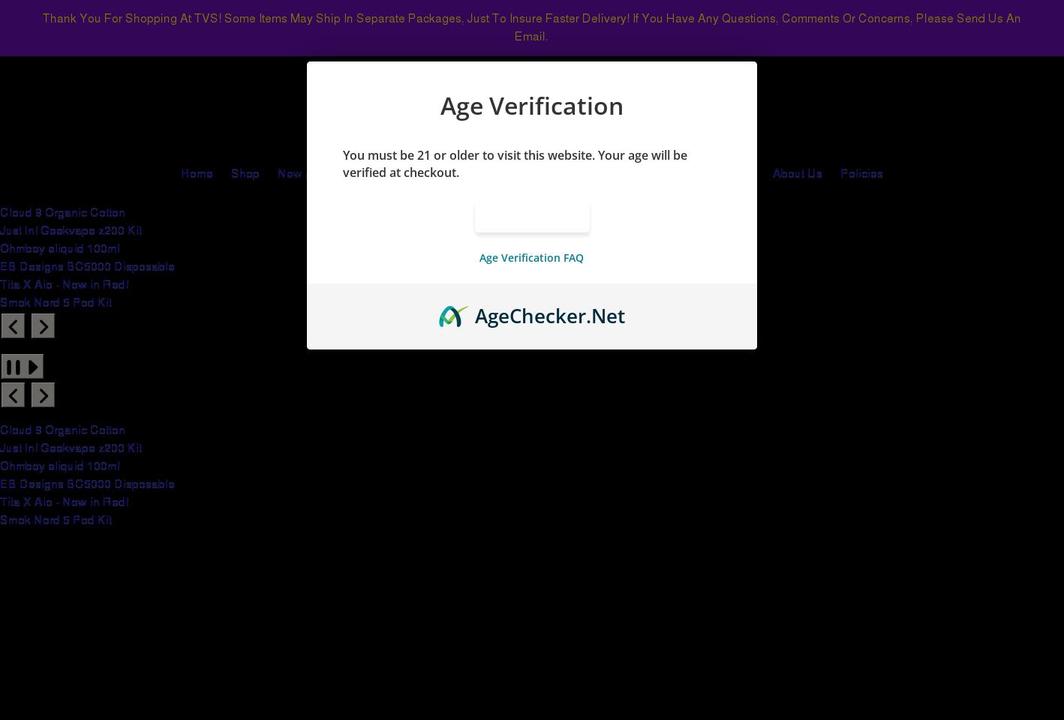 thevapespot2018.com shopify website screenshot