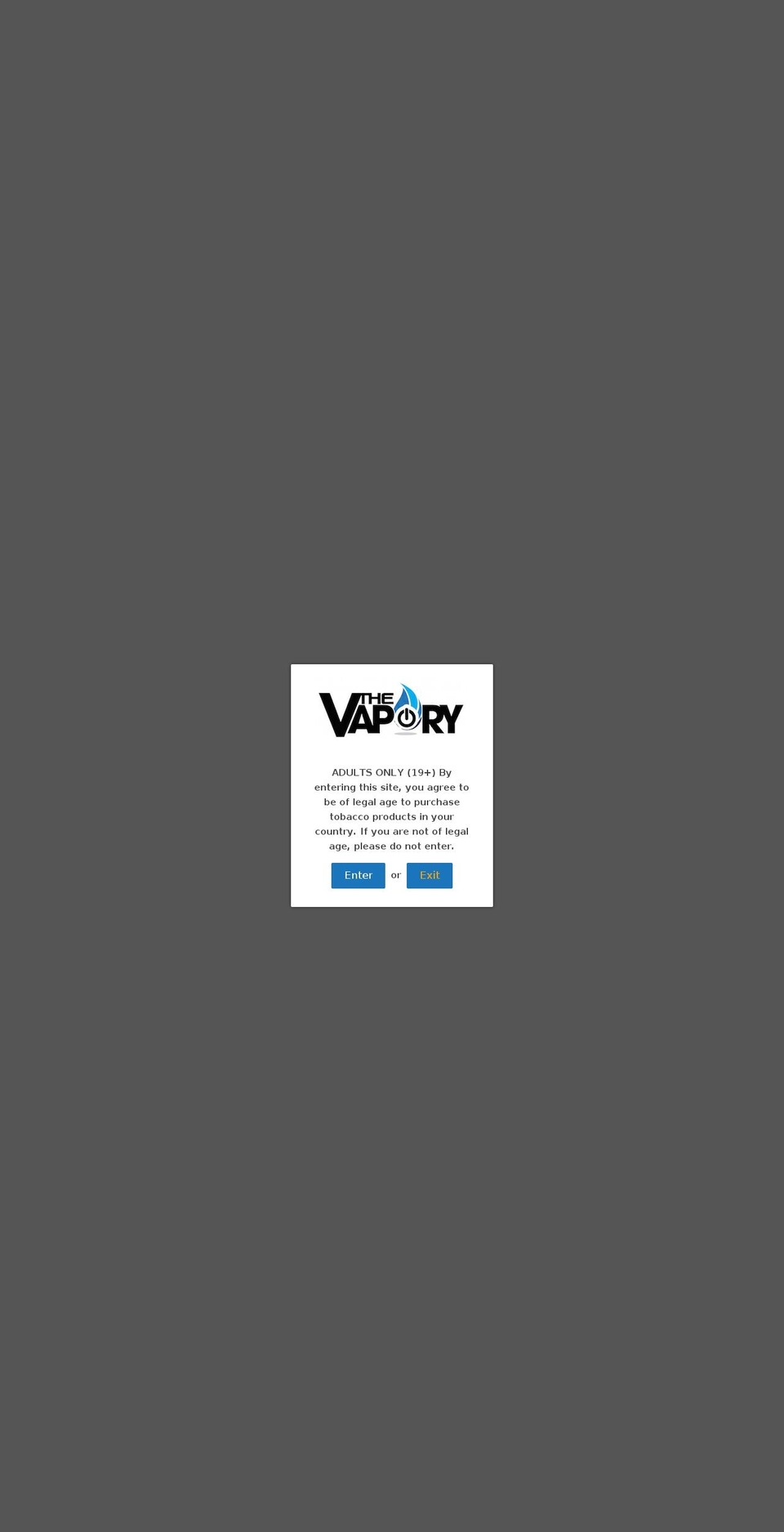 thevapory.com shopify website screenshot