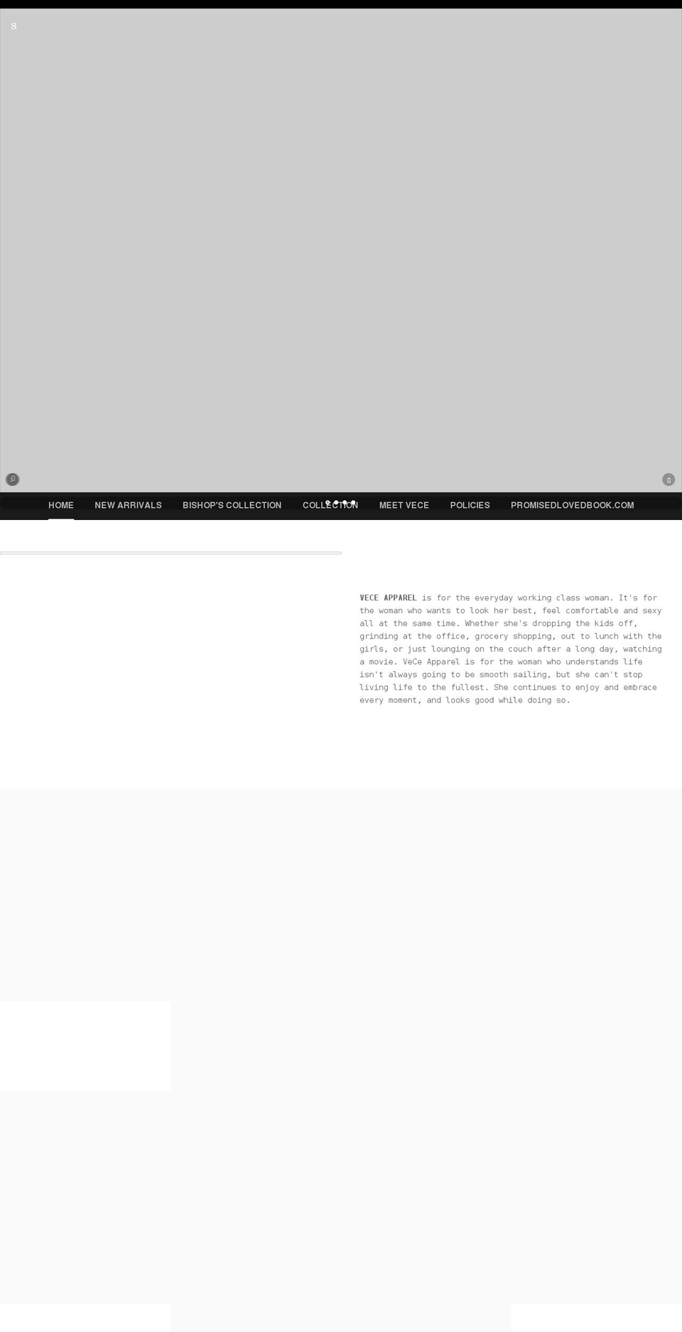 theveceapparel.com shopify website screenshot