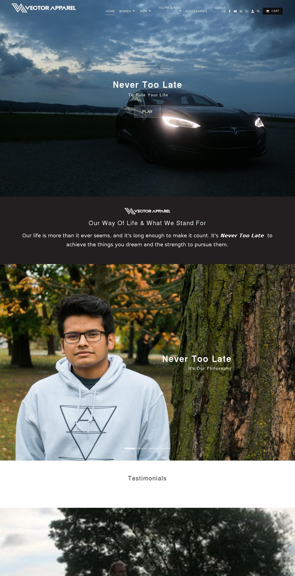 thevectorapparel.com — Shopify storefront screenshot