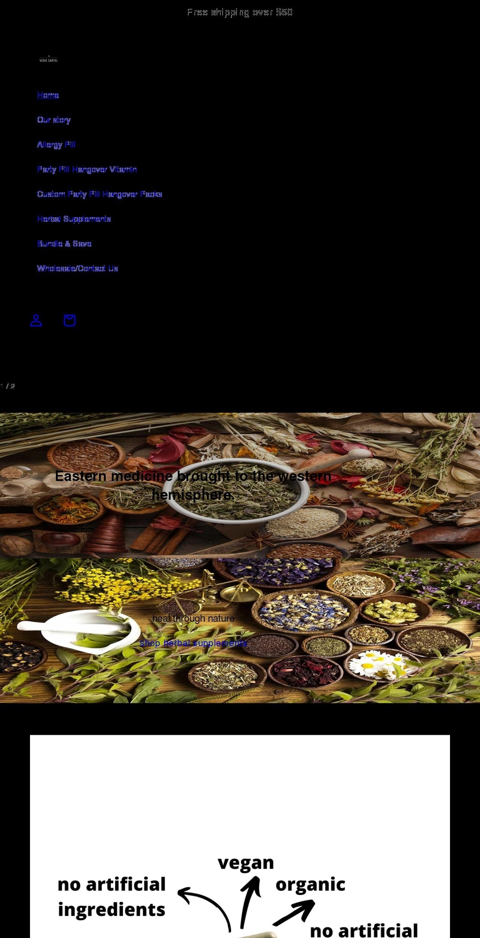 thevediccartel.com shopify website screenshot