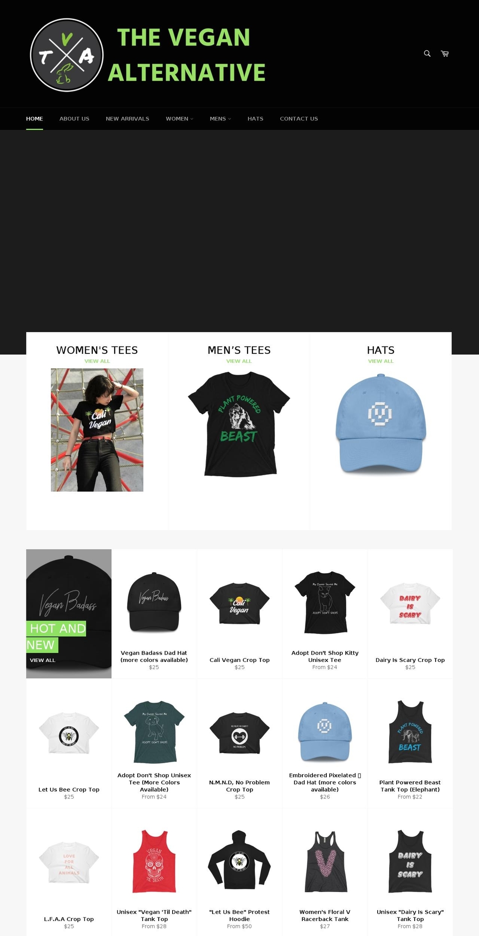 theveganalternative.com — Shopify storefront screenshot