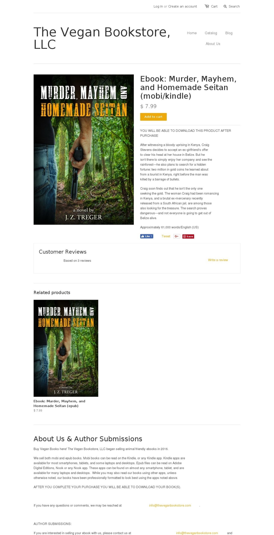theveganbookstore.com — Shopify storefront screenshot