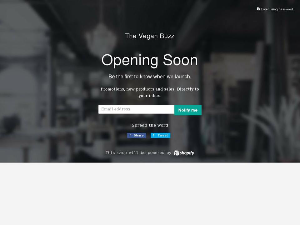 theveganbuzz.myshopify.com shopify website screenshot