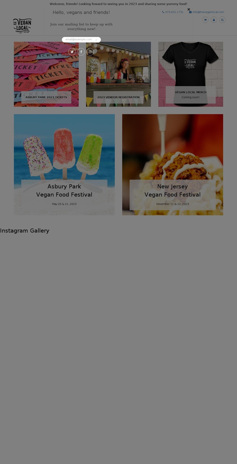 theveganlocal.com shopify website screenshot