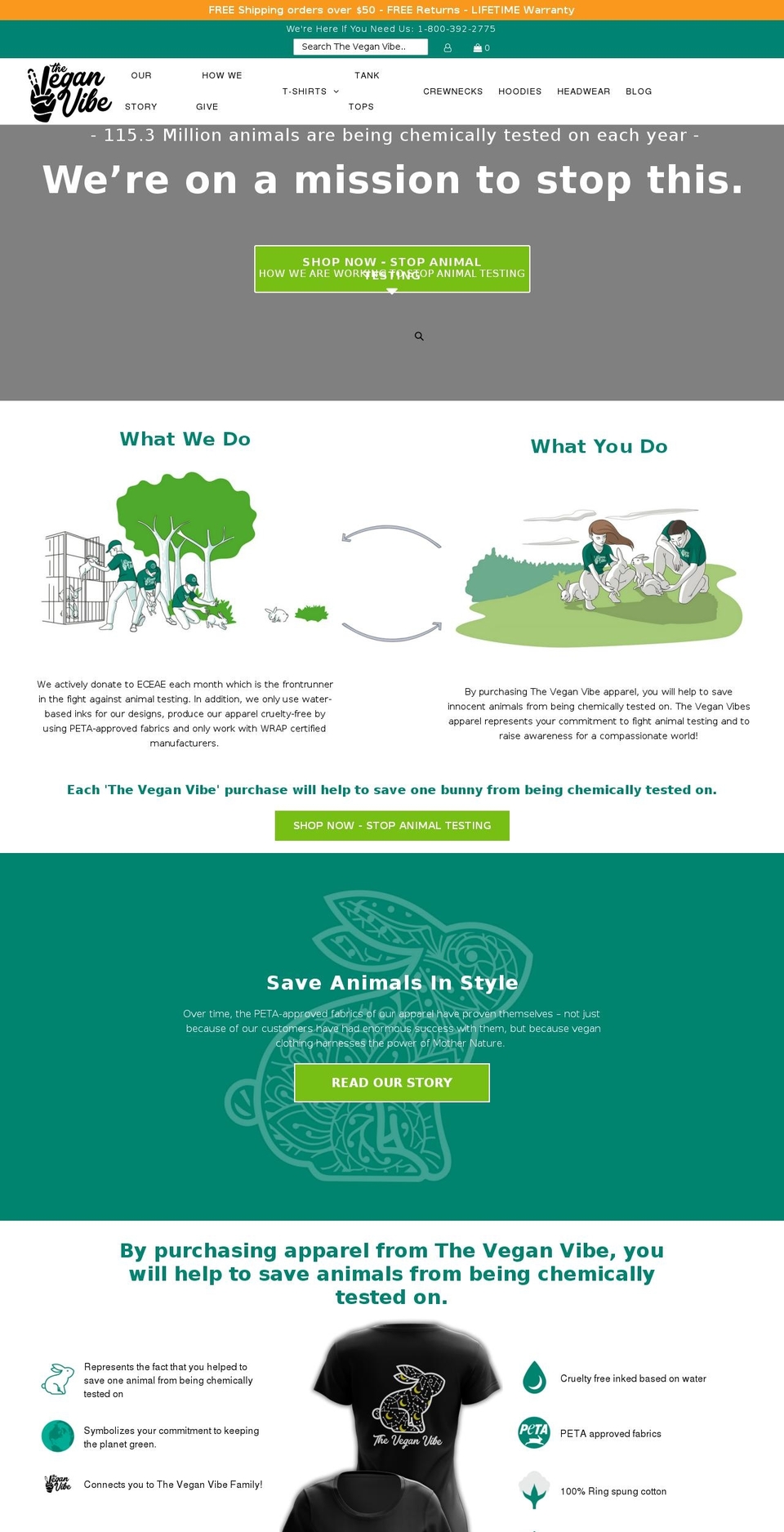 theveganvibestore.com — Shopify storefront screenshot