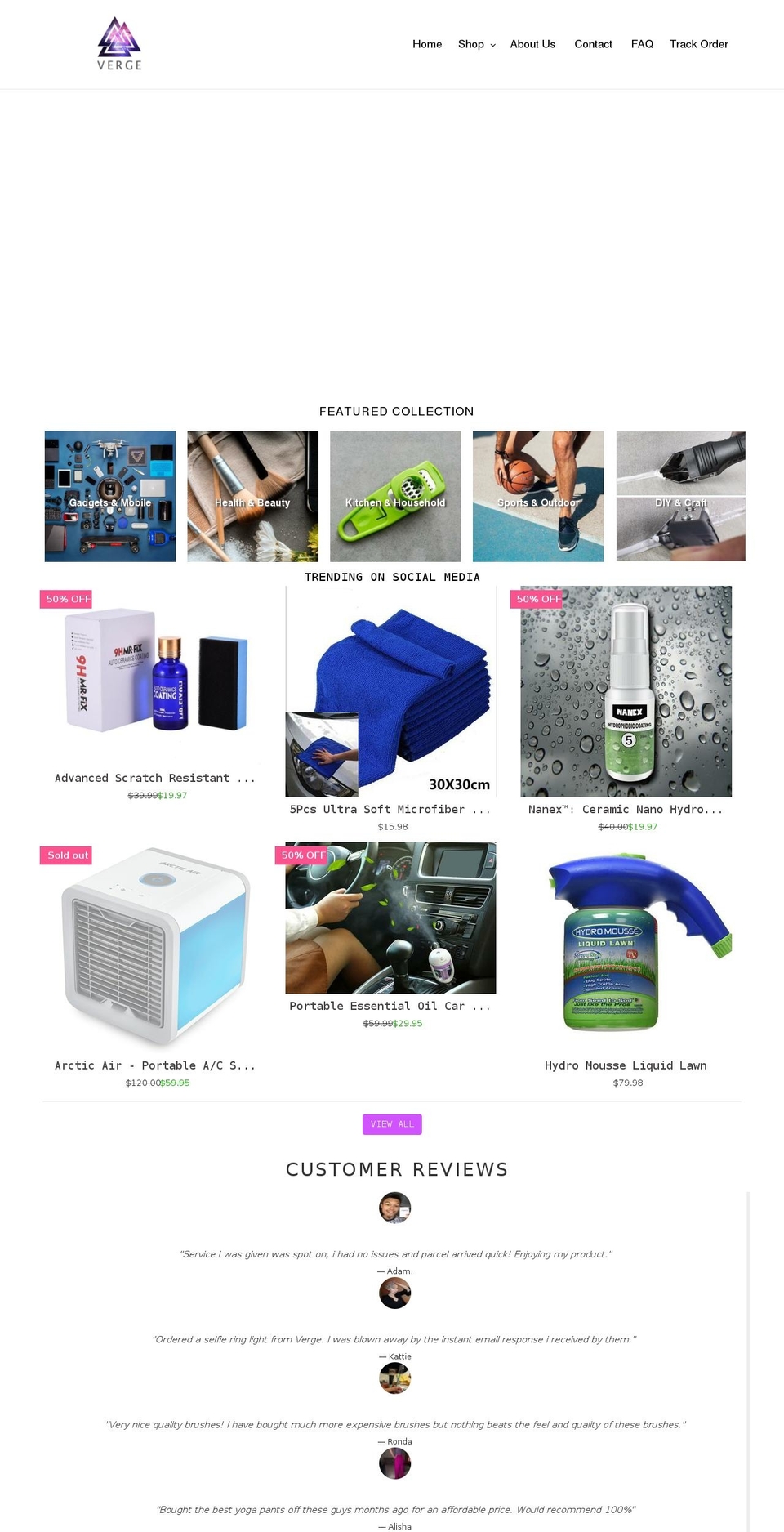 thevergeco.com — Shopify storefront screenshot