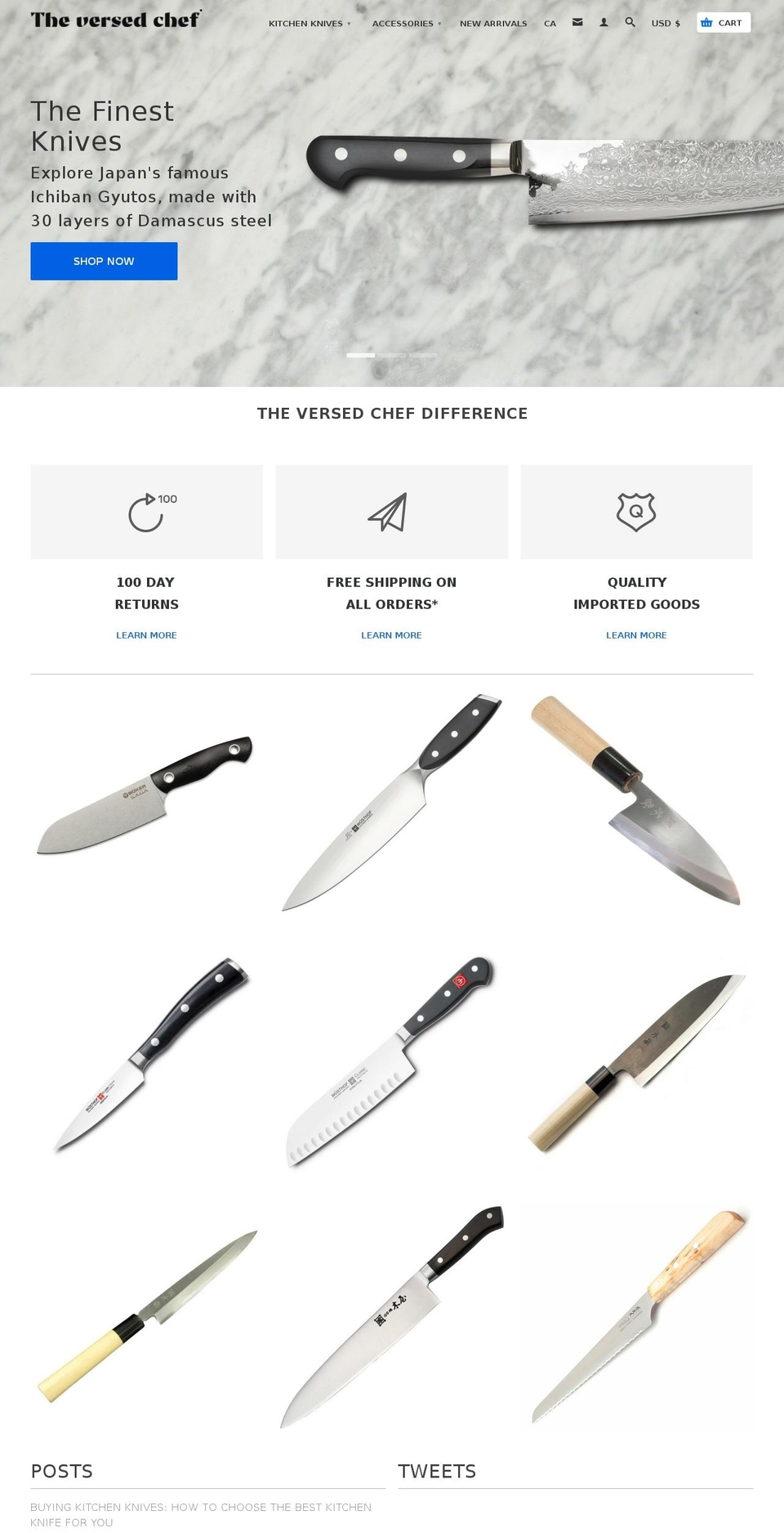 theversedchef.com shopify website screenshot