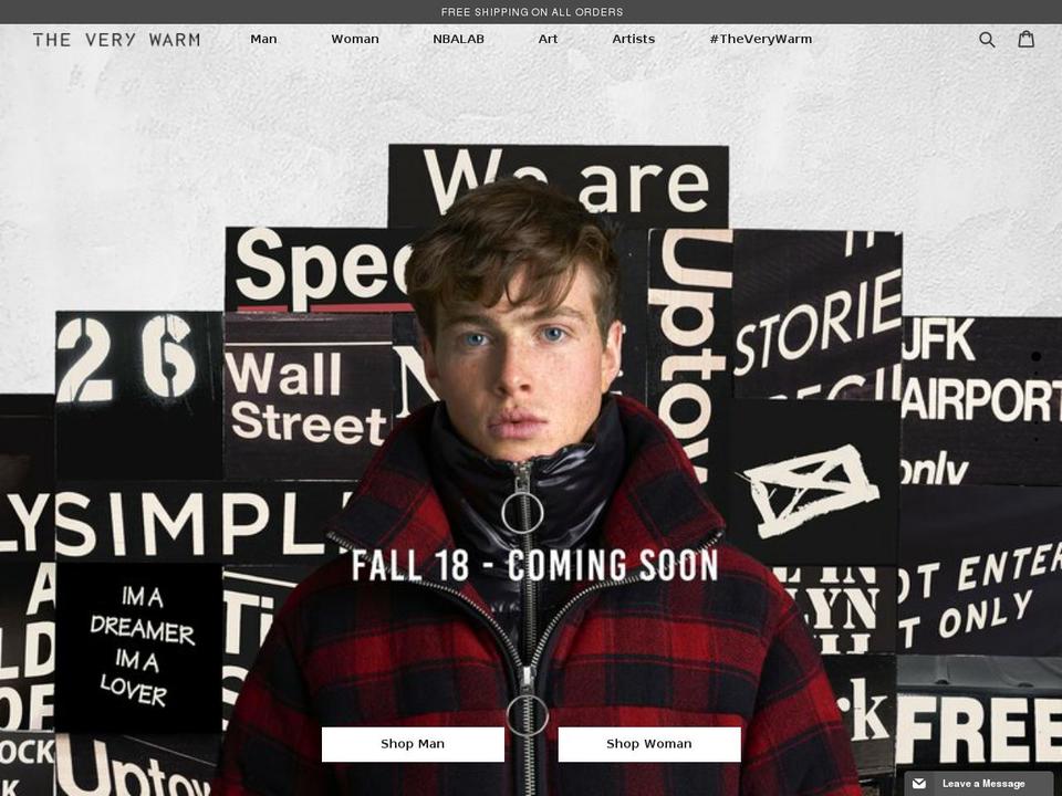 theverywarm.com shopify website screenshot