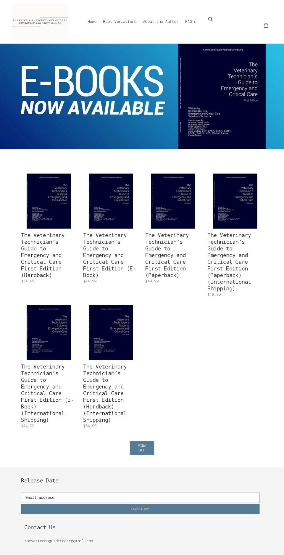 thevettechsguidetoecc.com shopify website screenshot