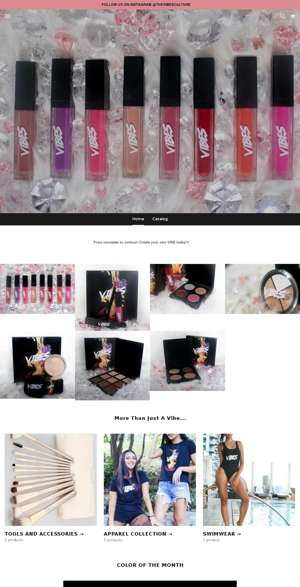 thevibesculture.com shopify website screenshot