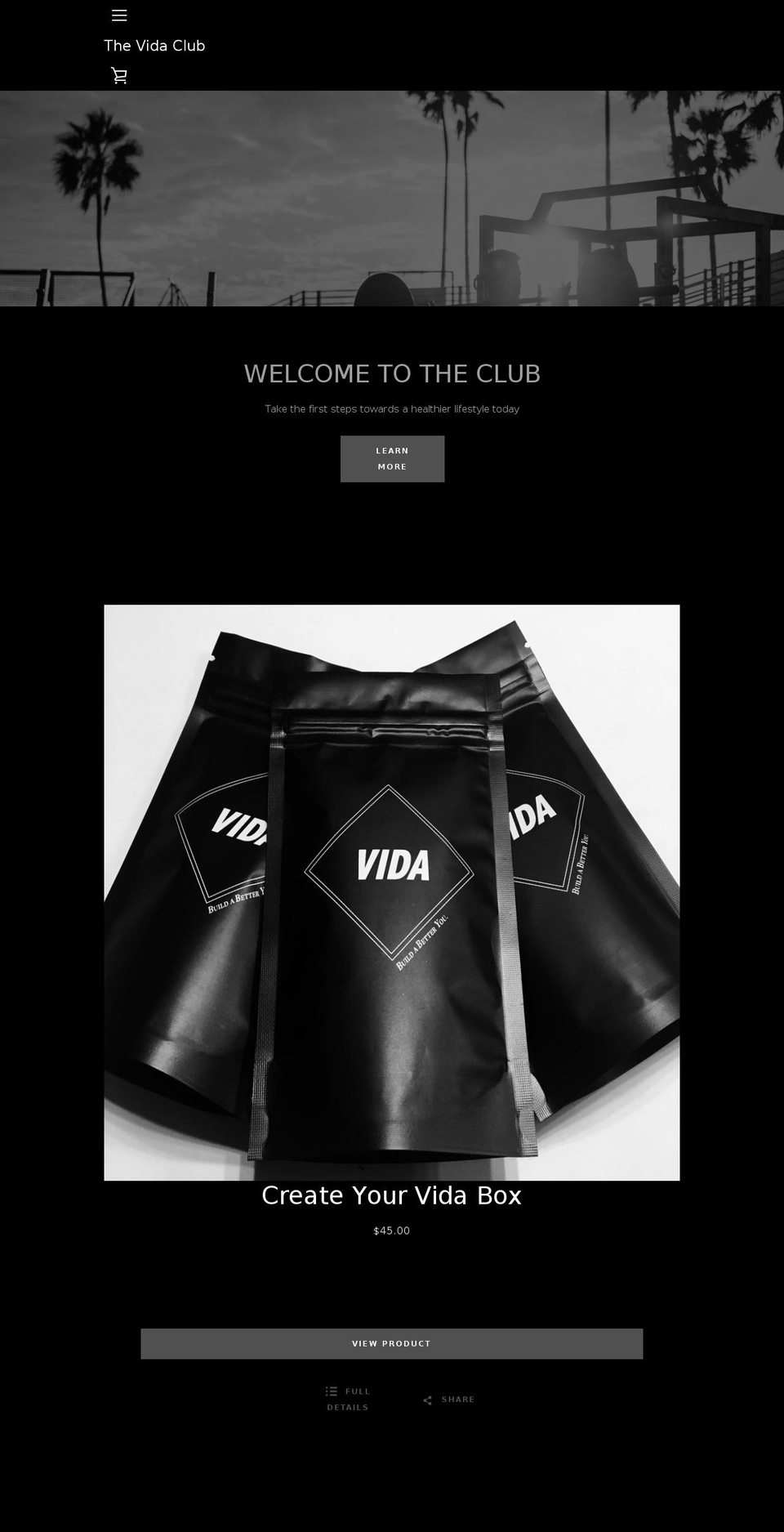 thevidaclub.com — Shopify storefront screenshot