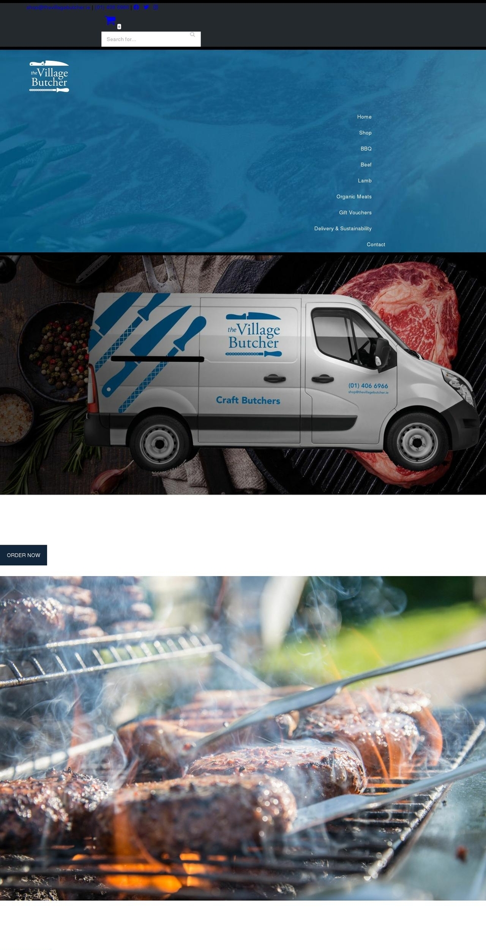 thevillagebutcher.ie shopify website screenshot