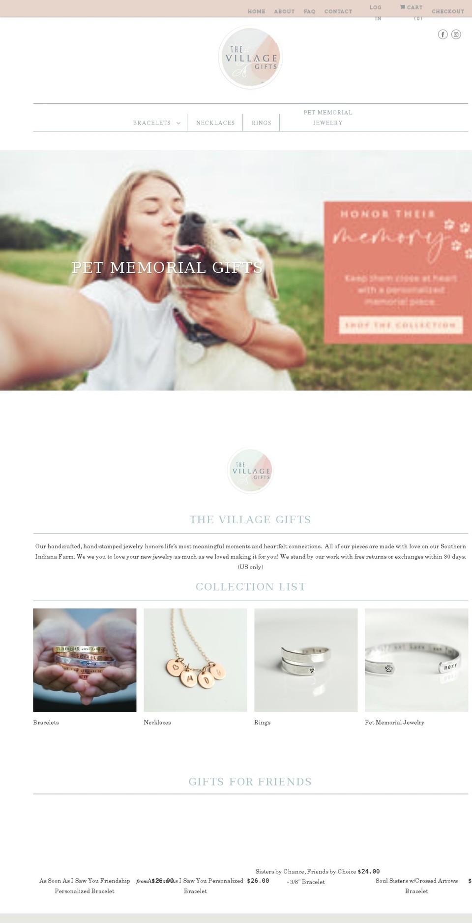 thevillagegifts.com shopify website screenshot