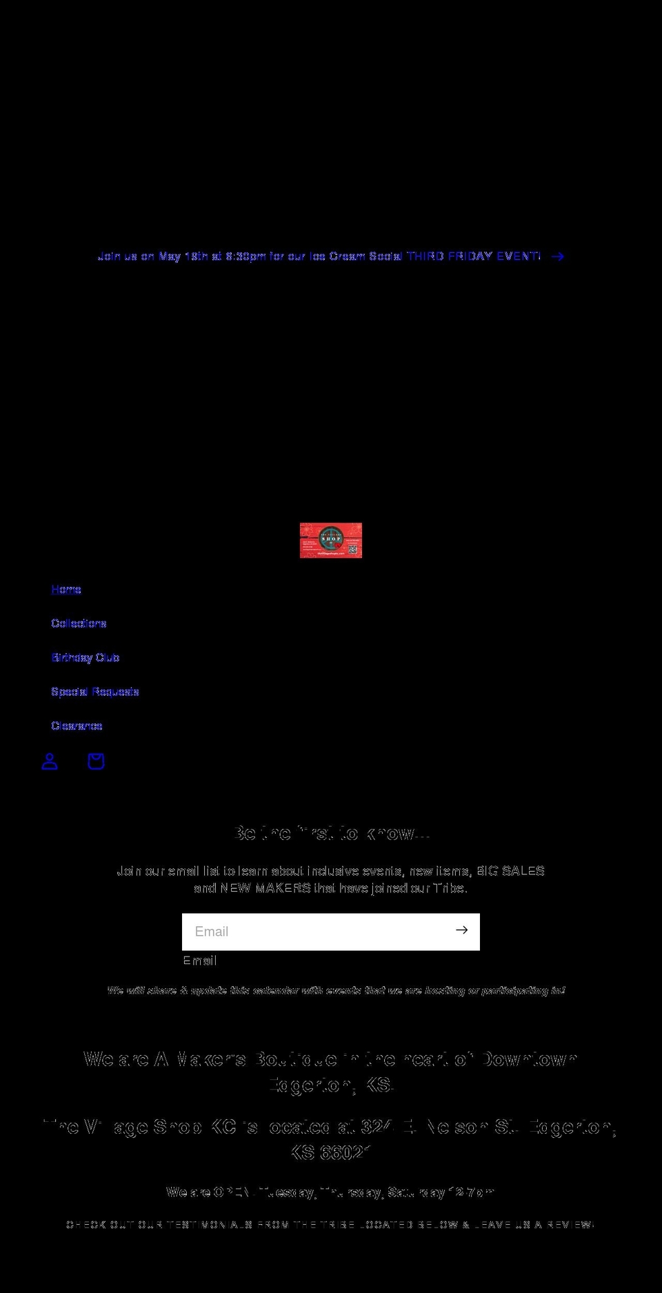 thevillageshopkc.com shopify website screenshot