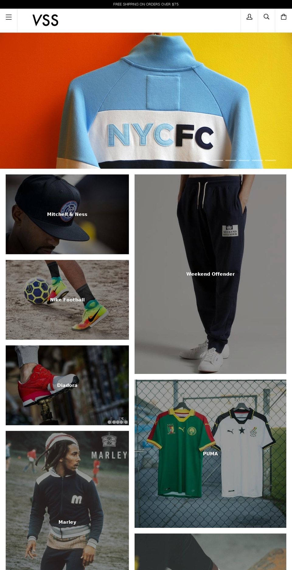 thevillagesoccershop.com shopify website screenshot