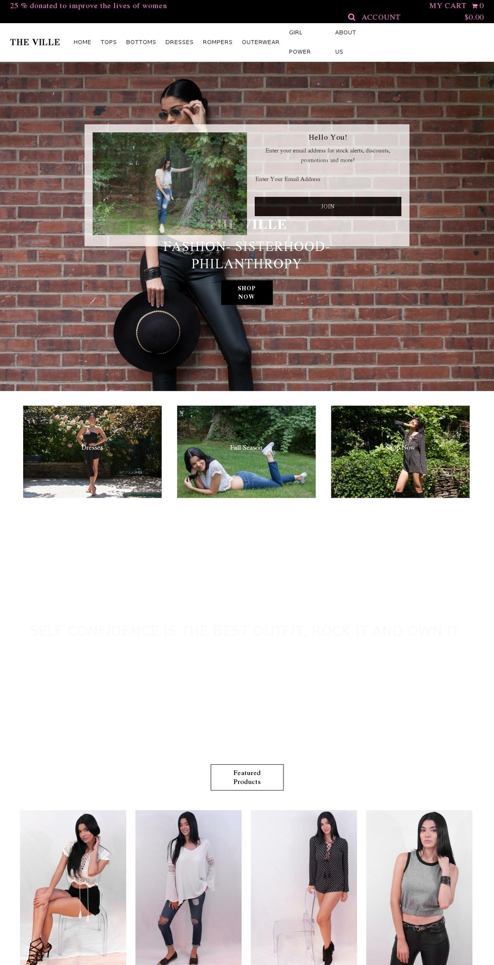 thevillestyle.com — Shopify storefront screenshot