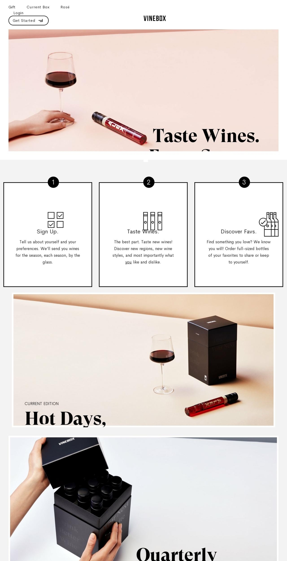 thevinebox.com — Shopify storefront screenshot