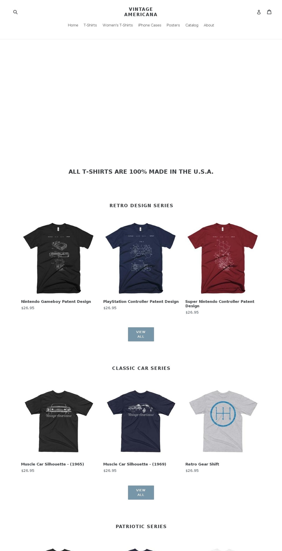 thevintageamericana.com — Shopify storefront screenshot