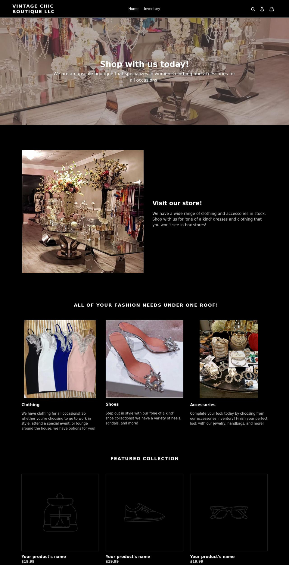 thevintagechicboutique.com shopify website screenshot