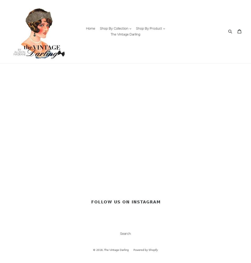 thevintagedarling.com — Shopify storefront screenshot