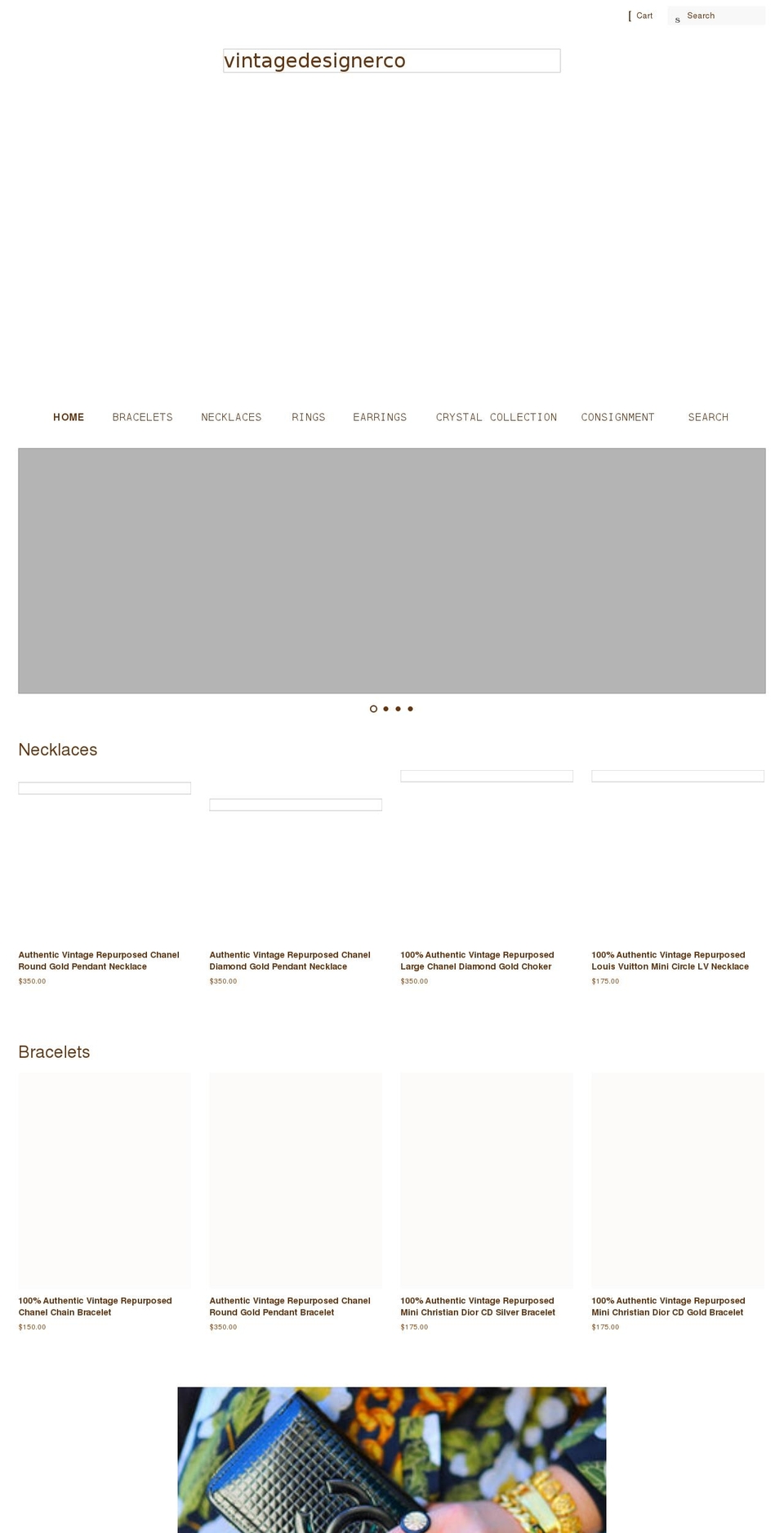 thevintagedesigner.com shopify website screenshot