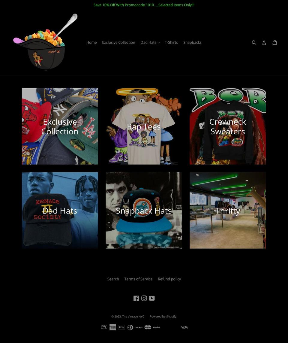 thevintagenyc.com shopify website screenshot