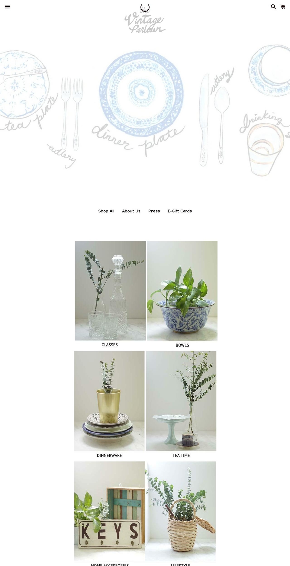 thevintageparloursg.com — Shopify storefront screenshot
